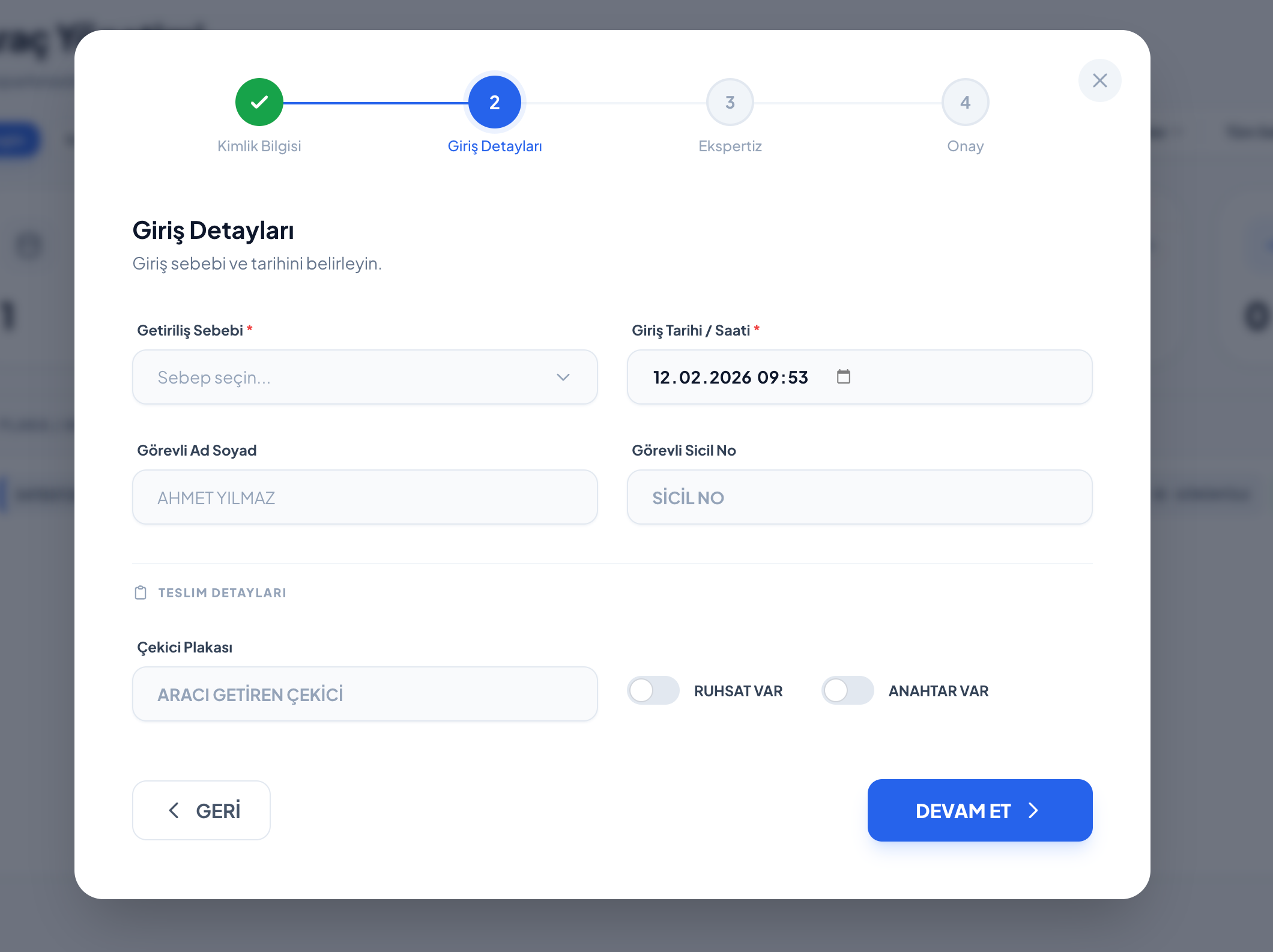 Yediemin Otopark Yazılımı ekran görüntüsü 3